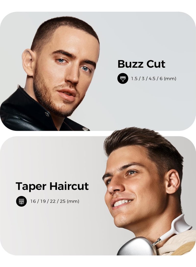 GLAKER Professional Hair Clippers for Men K11S + 13F, Cordless Clipper & Trimmer Set, Complete Barber Kit for Hair & Beard Grooming, Fade & Blending Kit, Silver - Image 4