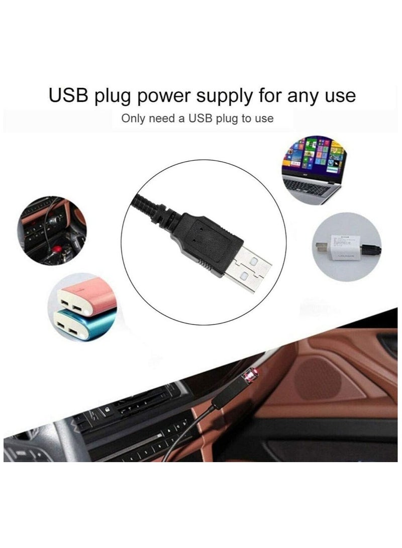 Generic Car USB Atmosphere Ambient Star Projector Night Light Car Interior LED Decorative Lights Adjustable Romantic Car Roof Light Pack of 2 - Image 5