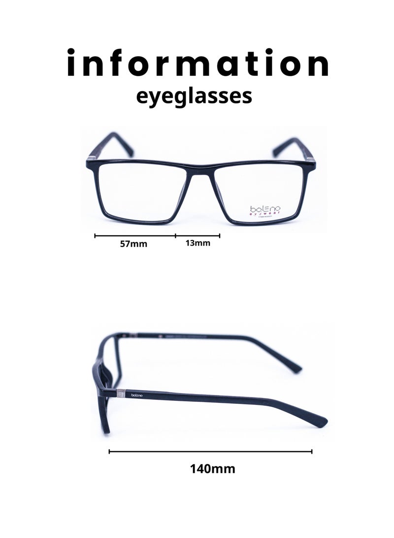 Baleno Square Frame Eyeglasses with Premium, High-Quality Lenses - Durable & Stylish Prescription Glasses for All-Day Comfort - Image 1