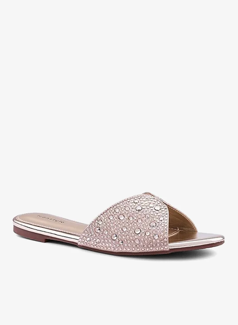 IconStyle Embellished Slide Sandals