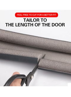 Optico Door Draft Stopper, 96 cm Length Under Door Seal, Door Sweep for Exterior & Interior Doors, Door Bottom Draft Blocker Dust and Noise Insulation  Twin Door Draft Stopper Adjustable Door Foam Seal Strip Breeze Blocker, Noise Sound Light Smell Blocker for Doors  - Image 3