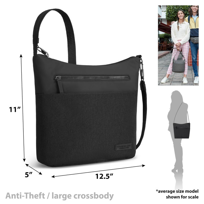 Travelon Travelon Classic, Black, 11.25 x 10.75 x 4.6  - Image 3