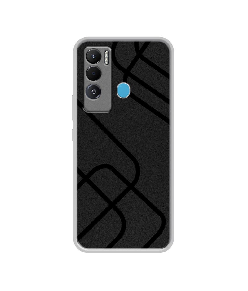 Casotec Zig-Zag Black Line Design Printed Silicon Soft TPU Back Case Cover for Tecno Pova Neo 4G - Image 4