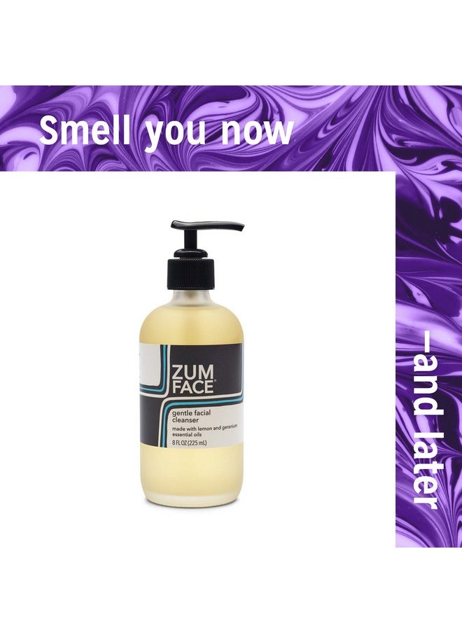 Indigo Wild - Indigo Wild Zum Face Gentle Facial Cleanser - Natural Skincare Product - Moisturizing Face Care with Coconut Oil, Olive Oil & Jojoba Oil - Lemon & Geranium Scent - 8 fl oz - Image 1