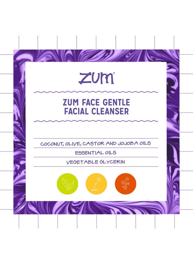 Indigo Wild - Indigo Wild Zum Face Gentle Facial Cleanser - Natural Skincare Product - Moisturizing Face Care with Coconut Oil, Olive Oil & Jojoba Oil - Lemon & Geranium Scent - 8 fl oz - Image 1