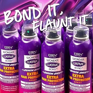 EBIN NEW YORK EBIN Wonder Weave Bond Quick Dry Extra Hair Protection Spray Rose Water Biotin 180ml - Image 4