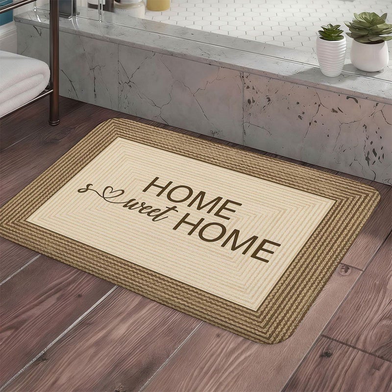 Cozy Home Flannel Floor Mat 30x40cm Anti Slip Washable Doormat For Farmhouse Entrance - Image 3