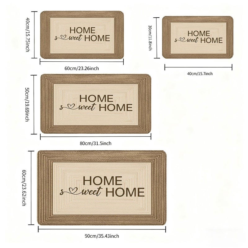 Cozy Home Flannel Floor Mat 30x40cm Anti Slip Washable Doormat For Farmhouse Entrance - Image 4