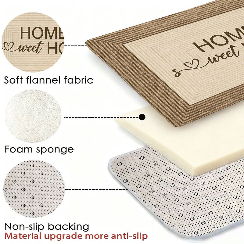 Cozy Home Flannel Floor Mat 30x40cm Anti Slip Washable Doormat For Farmhouse Entrance - Image 5