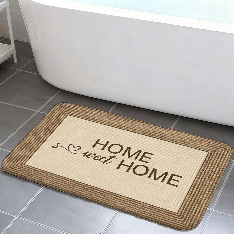 Cozy Home Flannel Floor Mat 30x40cm Anti Slip Washable Doormat For Farmhouse Entrance - Image 2