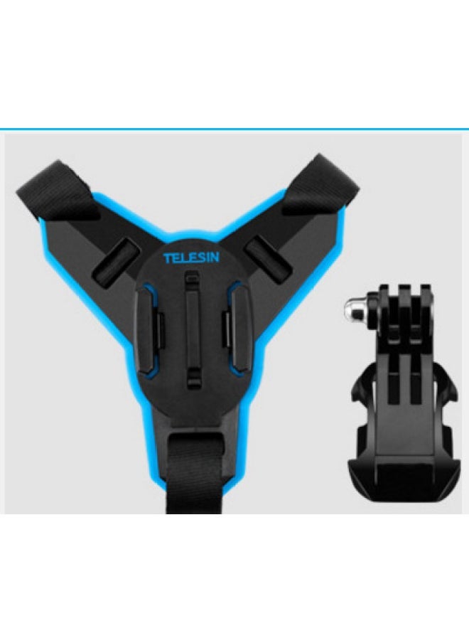 Taixun TELESIN Sports Camera Motorcycle Helmet Chin Fixing Bracket GOPRO9 Small Ant Sjcam-Color:With Seat J - Image 1