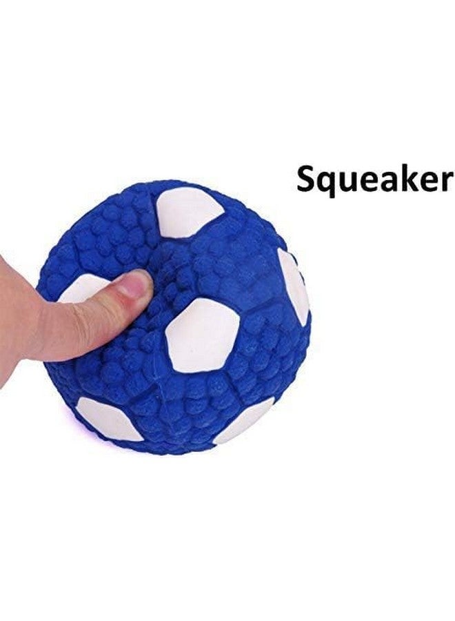 Petoys Dog Latex Squeaky Blue And White Football Small For Dogs, Cats Puppy & Kittens Multicolor - Image 2