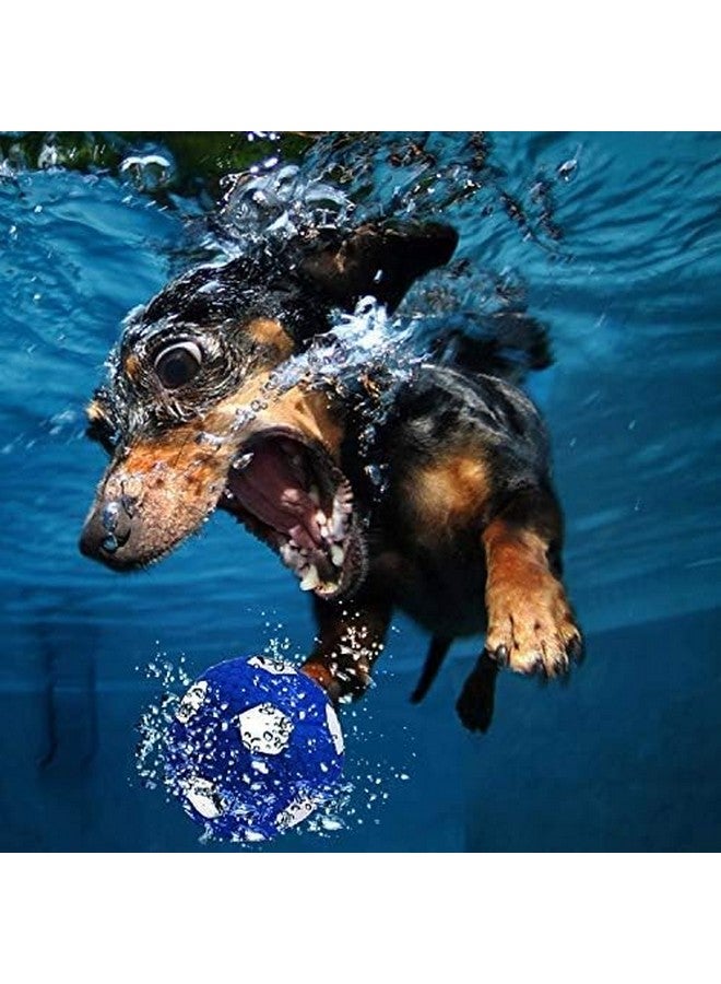 Petoys Dog Latex Squeaky Blue And White Football Small For Dogs, Cats Puppy & Kittens Multicolor - Image 3