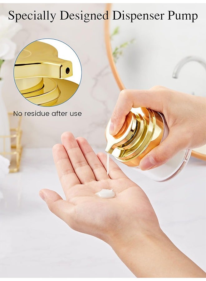 Beyond 2 Pcs Cosmetic Jar Cream Jar50 ML, Travel LeakProof Airless Pump Jars, Refillable Vacuum Cosmetic Containers for Cream Lotion Skincare Toiletries (Gold+White) - Image 4