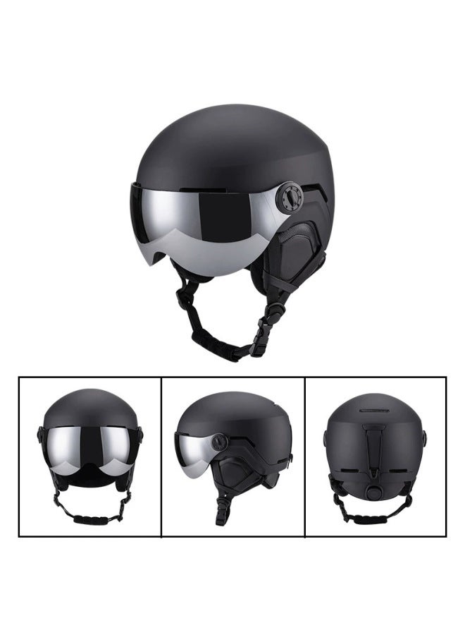 Black New Professional Ski Helmet Outdoor Sports Unisex Ski Equipment Breathable Warm Helmet