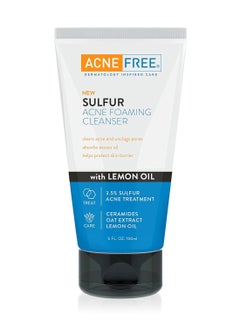 AcneFree Acne Free Sulfur Acne Foaming Cleanser with Lemon Oil, and Oat Extract, 5 Ounces  - Image 1