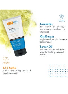 AcneFree Acne Free Sulfur Acne Foaming Cleanser with Lemon Oil, and Oat Extract, 5 Ounces  - Image 4