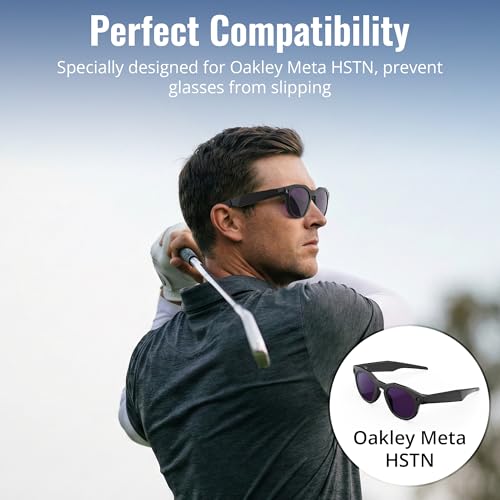 HiBloks Eyeglass Ear Grip Compatible with Oakley Meta HSTN Smart Glasses Accessories, Anti-Slip Comfortable Silicone Elastic Eyeglasses Retainers for Oakley Meta HSTN (Black) - Image 2