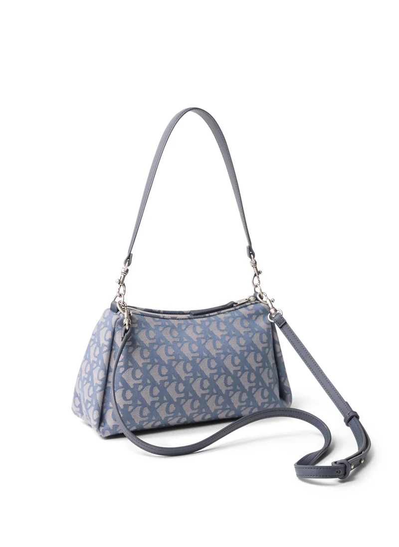 Calvin Klein Jeans Logo Detailed Zip through Shoulder Bag