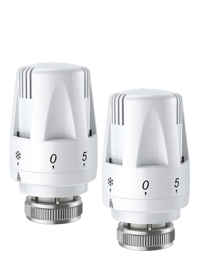 Thermostatic Radiator Valve 2Pcs Thermostatic Valves Head Only Radiator Thermostat Head M30 x 1.5 Standard Radiator Valves Replacement Head for Home Office  - Image 1