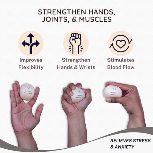 Unwynnd Stress Balls For Adults - Hand Exercise Ball For Stress Relief, Carpal Tunnel, & Arthritis For Hand Grip Strengthening - Anxiety Relief Physio Ball Fidget - Medium (1 PCS) (Peach) - Image 3