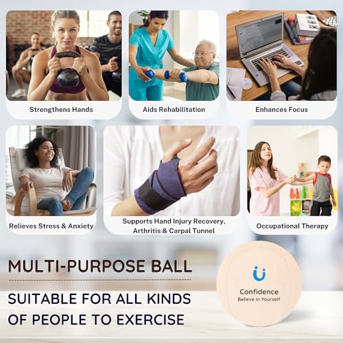 Unwynnd Stress Balls For Adults - Hand Exercise Ball For Stress Relief, Carpal Tunnel, & Arthritis For Hand Grip Strengthening - Anxiety Relief Physio Ball Fidget - Medium (1 PCS) (Peach) - Image 5
