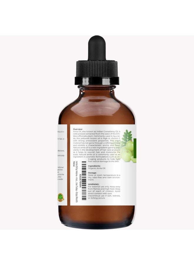 velona Amla Oil Usda Certified Organic - 4 Fl Oz (With Dropper) | 100% Pure And Natural Carrier Oil | Extra Virgin, Unrefined, Cold Pressed - Image 2