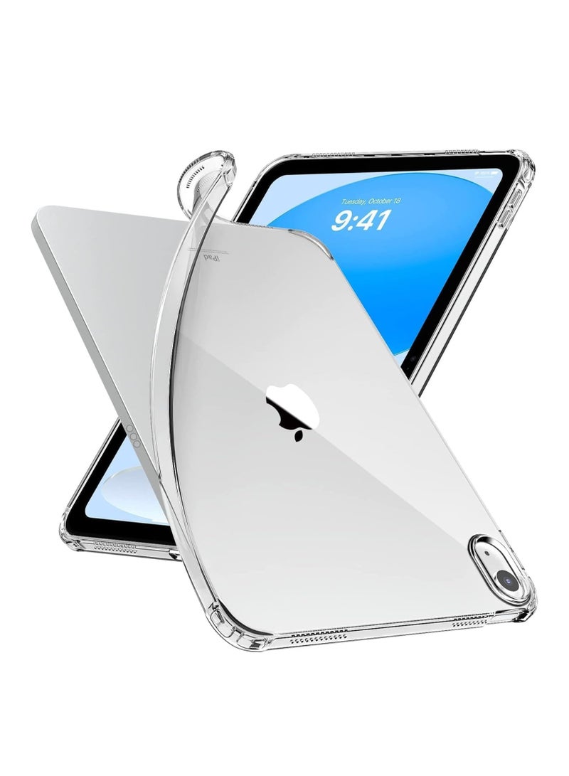 ELTRAZONE New iPad 10th Generation Case Clear, iPad 10 Case 2022 (10.9 inch), Slim & Light Weight TPU Protective Clear iPad Case with Raised Edge and Transparent Back, Transparent - Image 1