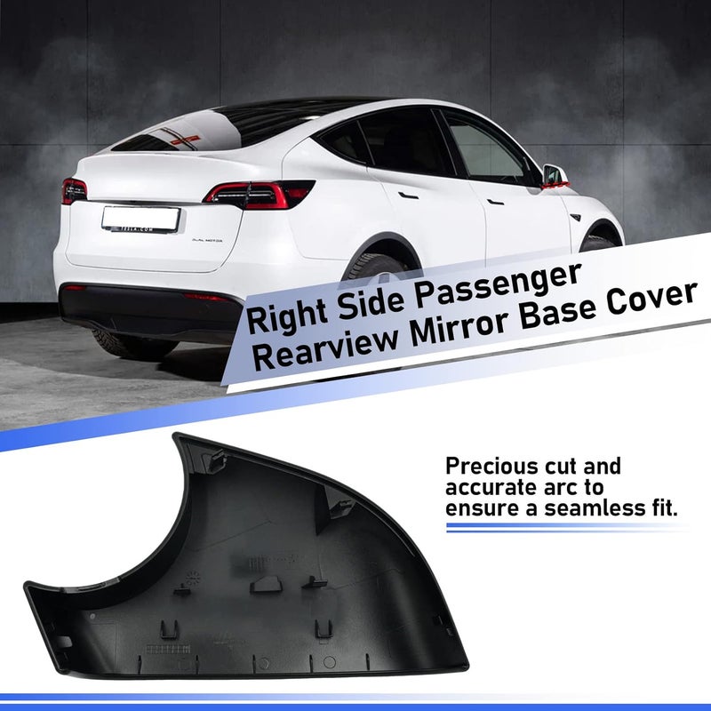 Jaronx Compatible With Tesla Model Y Mirror Bottom Cover 2018-2021, Right Passenger Rearview Mirror Lower Base Cover, Side Mirror Base Cover Replacement For Tesla Model Y Wing Mirror Repair(Right) - Image 4