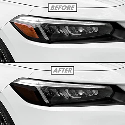 SlickMod PreCut Vinyl Smoke Tint for 20222023 Honda Civic Headlight 4 Headlight Sidemarker 20 Dark Smoke - Image 1
