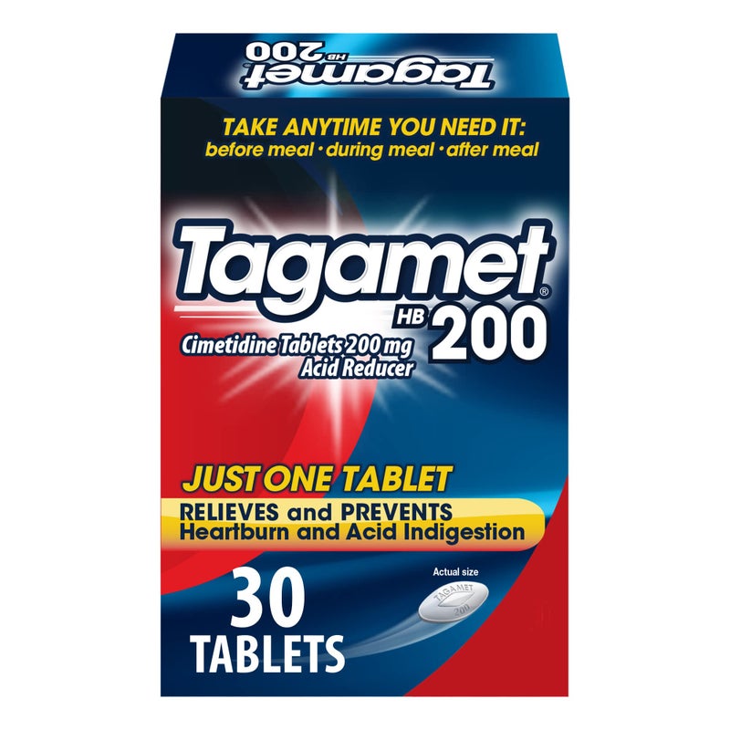 Tagamet HB 200 mg Cimetidine Acid Reducer and Heartburn Relief 30 Count