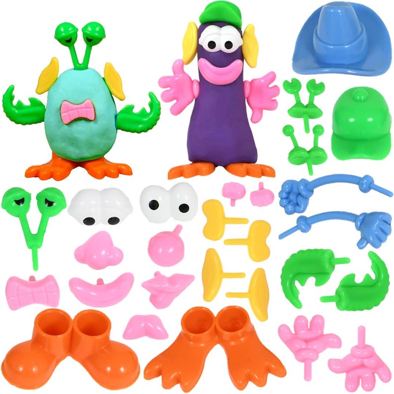 Ready 2 Learn Dough Character Accessories | Set of 52 | 21 Different Shapes | Playdough Accessories for Kids | Create Whacky Animals and Characters - Image 1