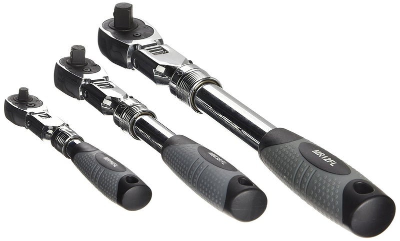 EZRED MR482FL 3Piece Extendable Ratchet SetSilver