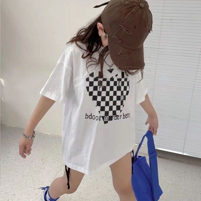 Girls' Summer Printed Short-Sleeve T-Shirt 2026 New Stylish Trendy T-Shirt For Older Children, Loose Half-Sleeve For Kids In Summer - Image 3
