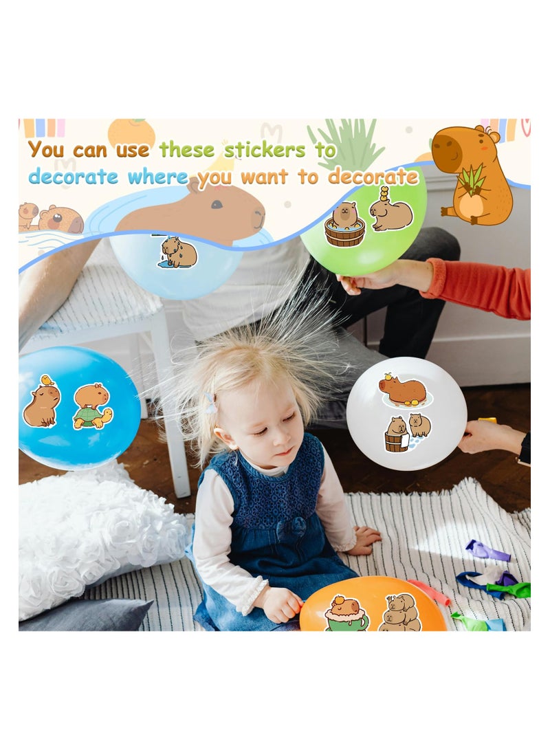 SYOSI 50PCS Funny Capybara Gifts Stickers Pack, Personalized Cute Capybara Kids Stickers for Water Bottl, Car, Luggage, Laptop, Waterproof Capybara Stickers for Adults Teens Boys Girl Gift Sticker - Image 5