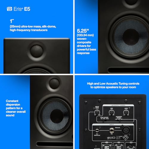PreSonus Eris E5 2-Way 5.25" Near Field Studio Monitor - Image 4