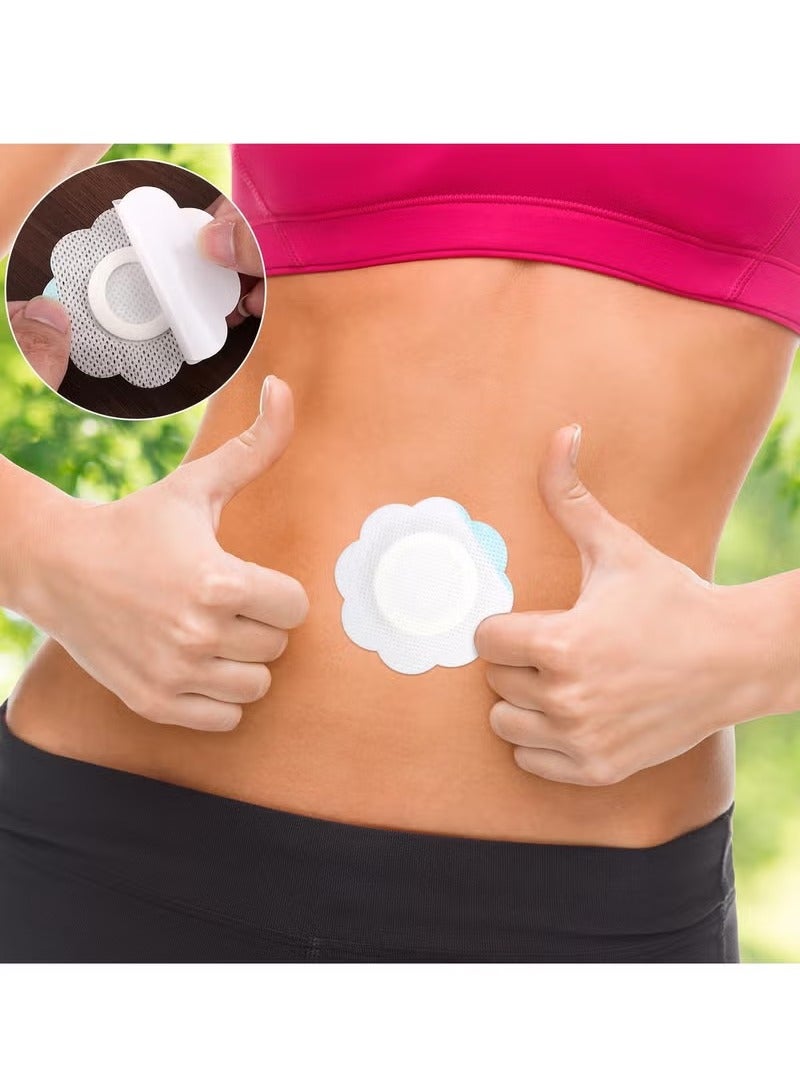 Arabest 30pcs Castor Oil Pack Wrap for Belly Button, Self-Adhesive Disposable Castor Oil Belly Button Wrap Pads Spunlace Cloth Highly Absorbent Organic Cover Compress Patches No Wash (Oil Not Included) - Image 4