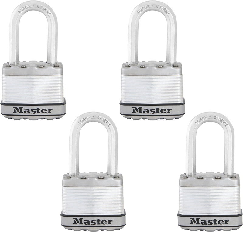 Master Lock M1XQLF Magnum Heavy Duty Outdoor Padlock with Key - 4 Pack Keyed-Alike - Image 1
