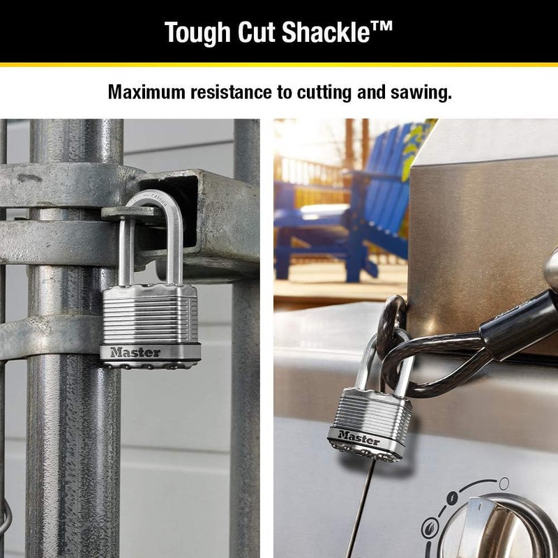 Master Lock M1XQLF Magnum Heavy Duty Outdoor Padlock with Key - 4 Pack Keyed-Alike - Image 3