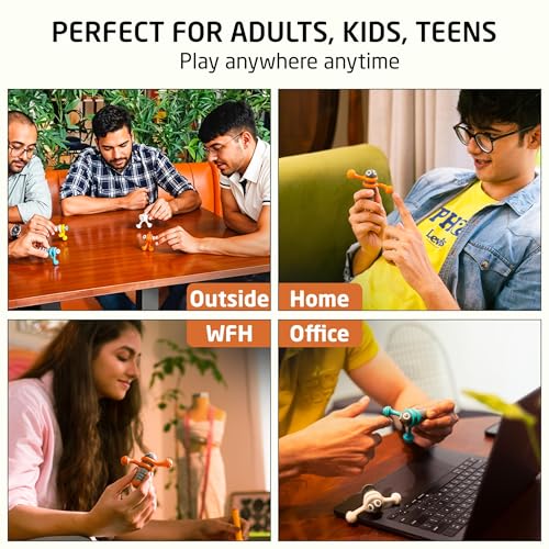 GIRGIT TOYS Rotobee | Fidget Spinner & Skill Toy | Stress, Anxiety Relief | For Kids, Adults | Sensory | ADHD & Autism | Boost Focus | Multi-Trick Spinner | Office & Desk Toy | Gift | Pack Of 2 - Image 5