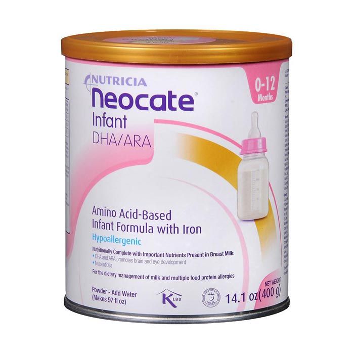 Neocate Infant DHA/ARA Formula Powder – Hypoallergenic Amino Acid-Based Formula for Cow’s Milk Allergy, MFA & GI Disorders - 400g