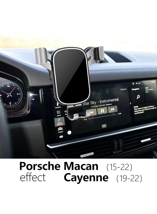 musttrue LUNQIN Car Phone Holder for Porsche Macan 2015-2025 and Porsche Cayenne 2019-2023 SUV Auto Interior Accessories Cell Phones Mount Cellphone Mobile Cradle Charging Navigation GPS Bracket Vent Accessory - Image 2