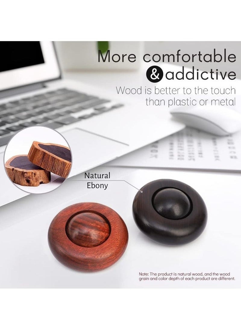 Arabest 1 Pack Fidget Toys for Adults, Wooden Stress Relief Toy, Portable Figette Toys Adults Fidgets for Anxiety and Stress Balls, Quiet Fidget Cube Desk Toys for Office - Image 2