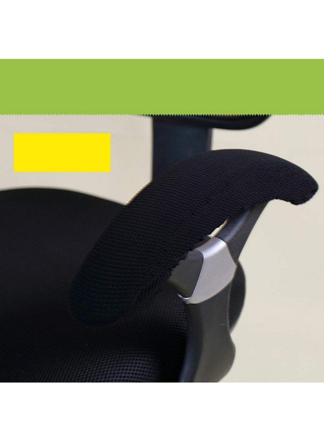 كون Kawn® زوج واحد من أغطية مسند ذراع الكرسي المطاطية وغطاء مسند ذراع كرسي المكتب باللون الأسود والبوليستر - Image 5