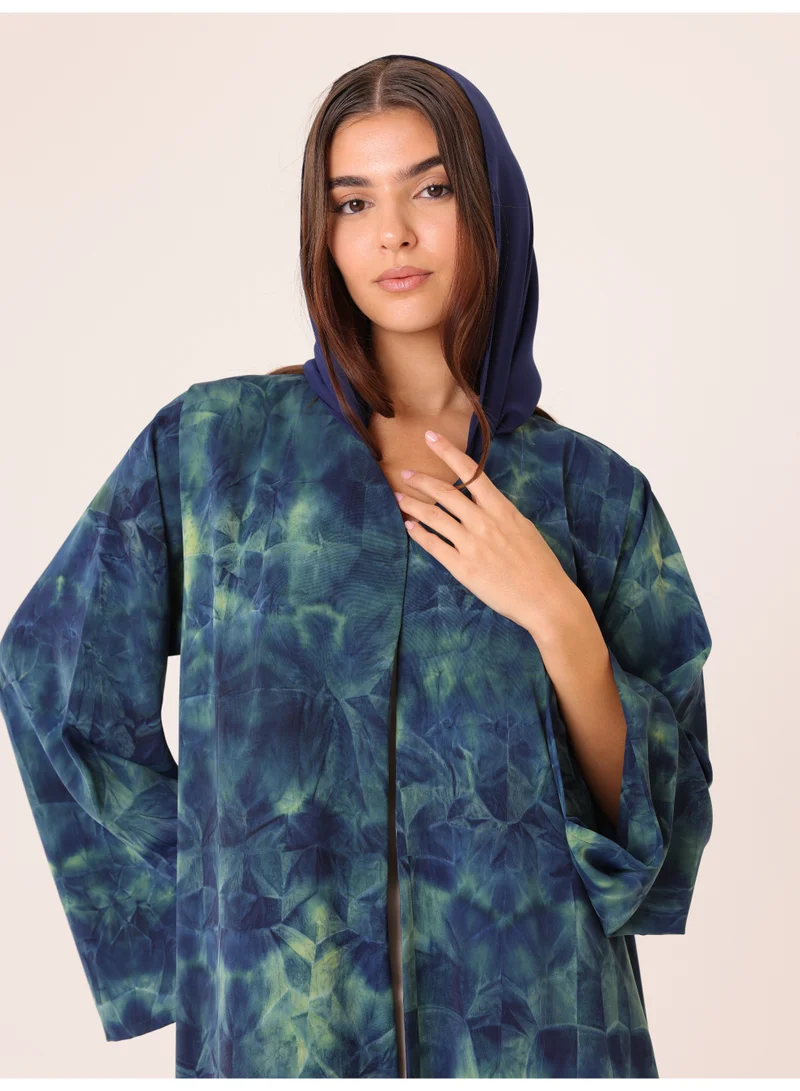 اكسا عباية فاخرة من الزمرد السماوي