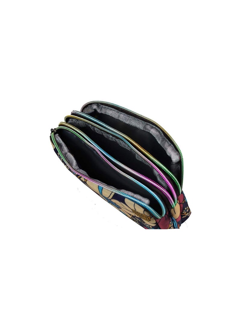 GGOOT Women Floral Print Cloth Coin Purse Zipper Wallet Cell Phone Pouch Bag Size Medium 2 Durable and Useful  - Image 3