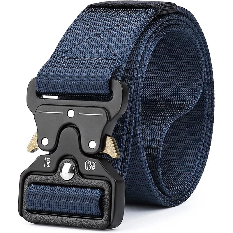 MOZETO Tactical Belts for Men Military Style Work Hiking Riggers Web Gun Belt with Heavy Duty Quick Release Metal Buckle - Image 1