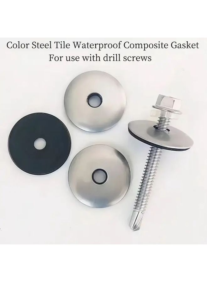 50pcs 304 Stainless Steel EPDM Rubber Washers Waterproof Anti Loosening Shock Absorbing Seals - Image 4