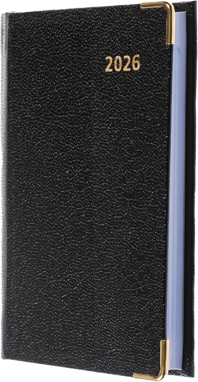 Collins - Business - Regal 2026 12 Month Calendar Year Planner, Week-To-View with Appointments Pocket Diary - Black - Image 1