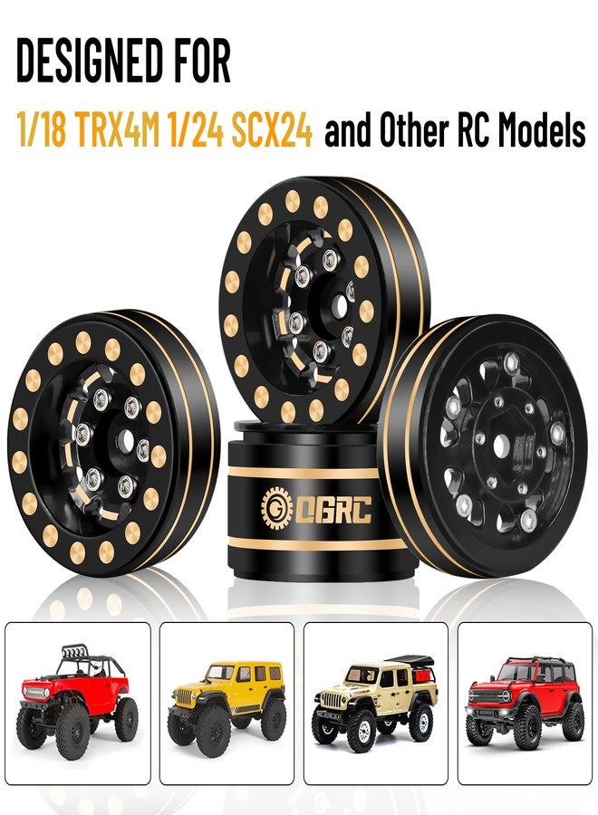 OGUNKE OGRC 1.0 RC Wheels Brass Negative Offset 7mm Wheels for SCX24 C10 JLU Deadbolt Gladiator Bronco 1/24 Crawler Car - 47g/pc - Image 4